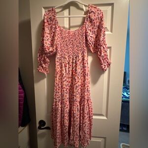 Floral Pink Kids Dress
